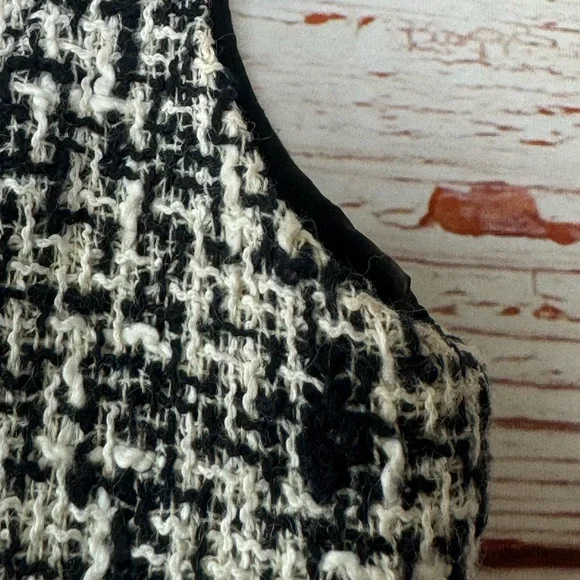 Milly of New York Boucle Tweed Sleeveless Sheath Dress Black/White Sz 0 - Picture 12 of 14